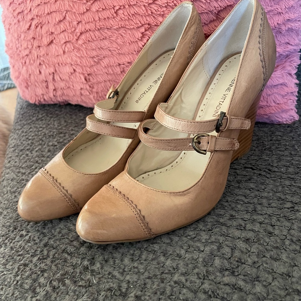 Adrienne Vittadini Mary Jane Wedges - Size 7